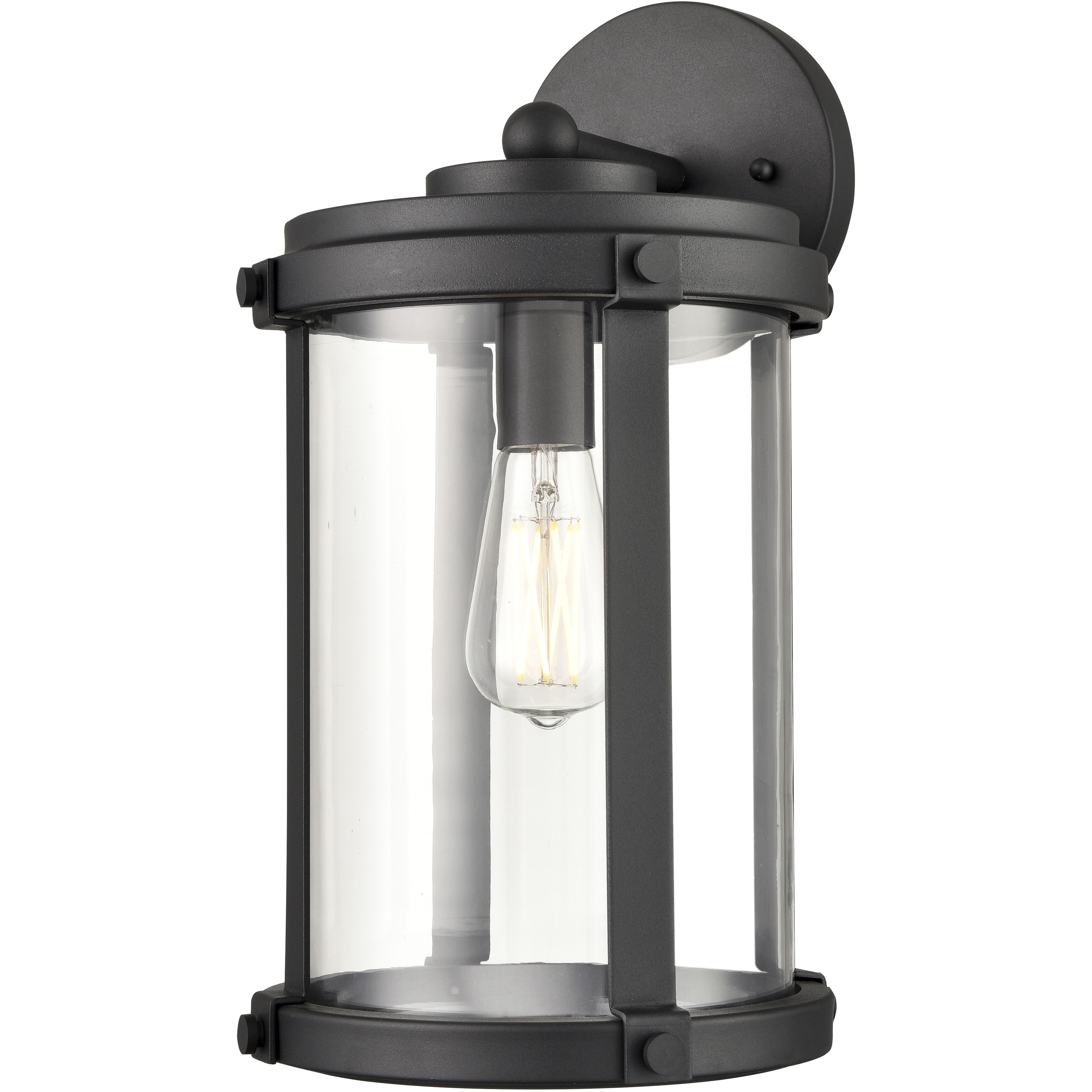 Pennfield 1 Light 16.8 inch Textured Black Outdoor Wall Sconce